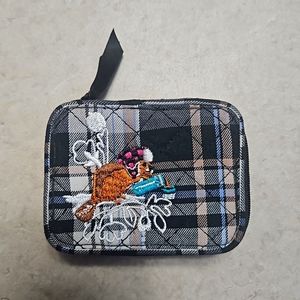 Vera Bradley Zippered Quilted Pill Case Beaver Embroidery